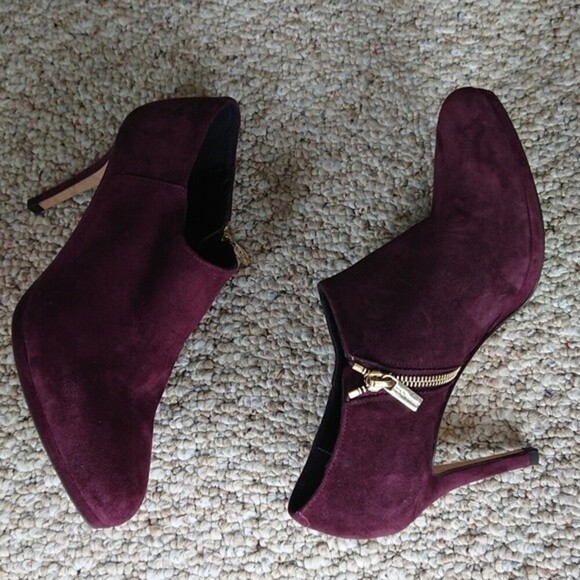 NEW LK Bennett Doris burgundy booties size 8.5 - Picture 1 of 12
